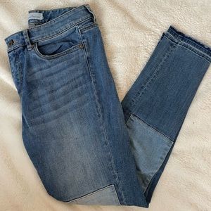 LL Bean Patchwork Premium Skinny Ankle Jeans